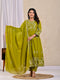 Indolady Emerald Grace Anarkali Suit Set