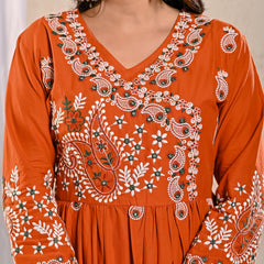 Indolady Amber Radiance Pure Cotton Anarkali