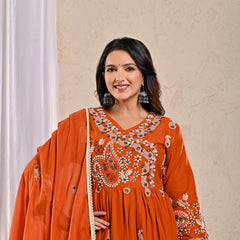 Indolady Amber Radiance Pure Cotton Anarkali