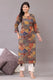 Indolady Boho Mosaic Cotton Kurta Set – Multicolor Patchwork & Embroidery