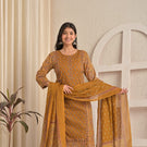 Mustard Heritage Handwork Cotton Suit Set By IndoLady