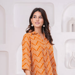 Indolady Cotton Flex Printed Top for Women