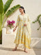Golden Garden Yellow Cotton Suit Set with Dupatta