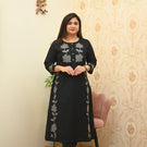 Elite Black Floral Cotton Co-Ord Set