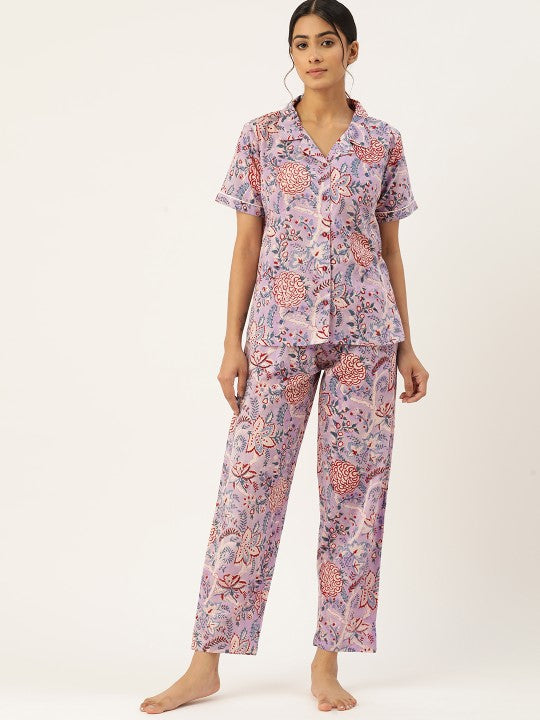 Indolady Petal Escape Cotton Night Suit