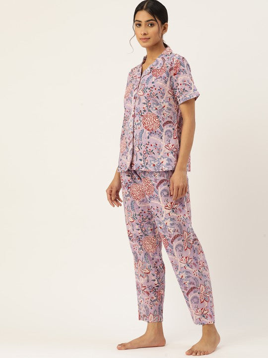Indolady Petal Escape Cotton Night Suit