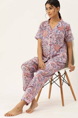 Indolady Petal Escape Cotton Night Suit