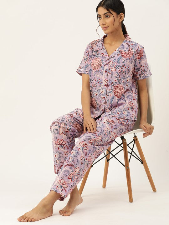 Indolady Petal Escape Cotton Night Suit