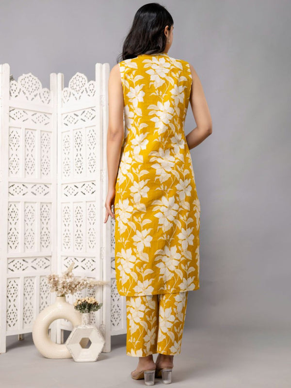 Yellow Aura Floral Co-ord set