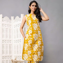 Yellow Aura Floral Co-ord set