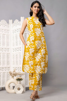 Yellow Aura Floral Co-ord set