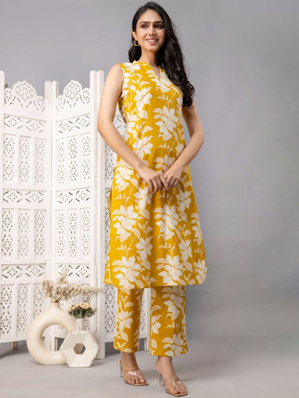 Yellow Aura Floral Co-ord set