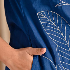 Indolady Blue Orchid Premium Cotton Suit Set with Dupatta