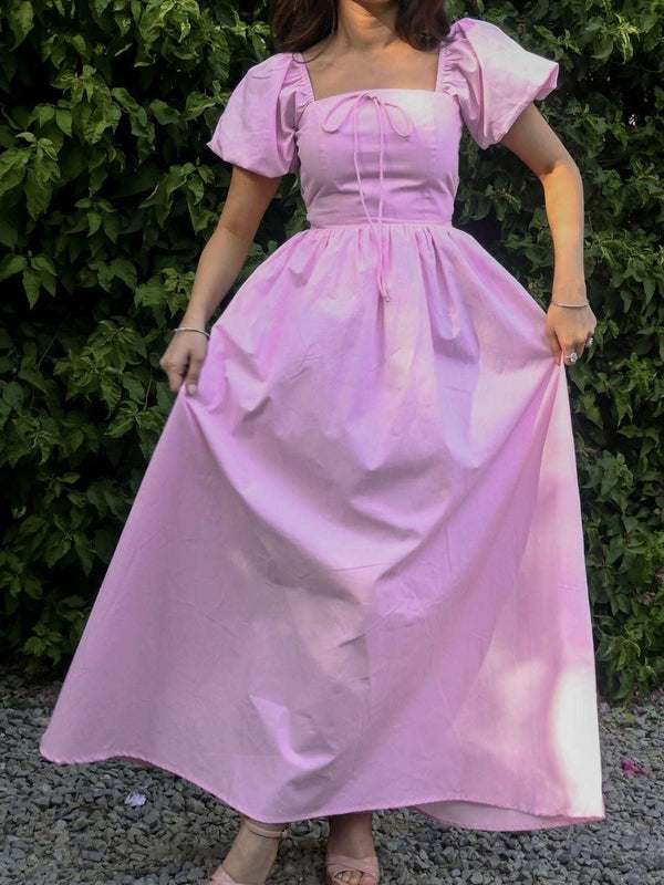 Pink Arabella Flowy Dress Maxi