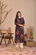 Indolady Wine Petals Premium Cotton Kurti Pant Set