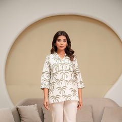 Indolady Sage Haven Premium Cotton Flex Printed Co-Ord Set