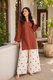 Earthy Rust Cotton Kurta Pant Set for Women