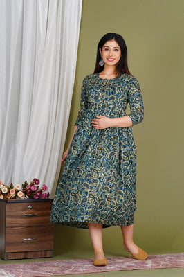 Mom-To-Be Floral Comfort Cotton Gown