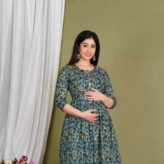 Mom-To-Be Floral Comfort Cotton Gown