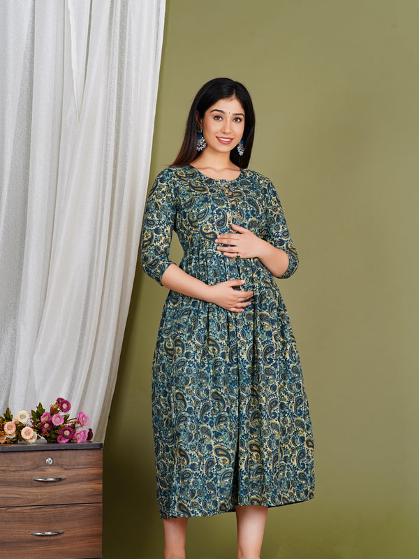 Mom-To-Be Floral Comfort Cotton Gown