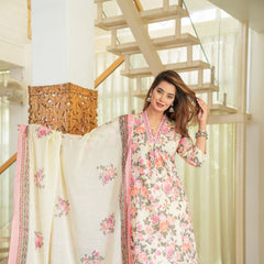 Rose Whisper –Pink Ethnic Kurta Pant Set