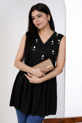Stylish Hand Embroidered Rayon Tunic
