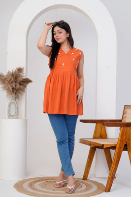 Indolady Premium Rayon Designer Handwork Tunic