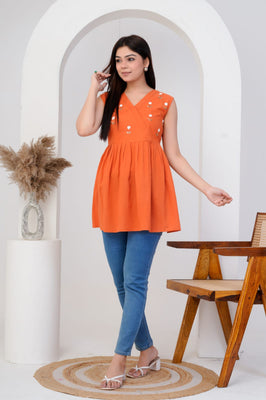 Indolady Premium Rayon Designer Handwork Tunic