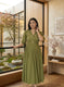 Green Grace Stylish Handwork Midi Dress