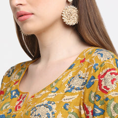 Vintage Floral Sun Anarkali Dress