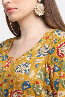 Vintage Floral Sun Anarkali Dress