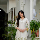 Indolady Olive Blossom Premium Cotton Flex Kurta Pant Set