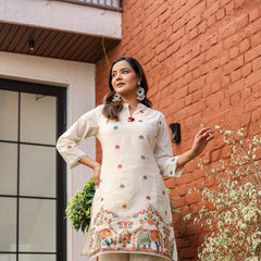 Ivory Heritage Embroidered Cotton Co-Ord Set