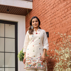Ivory Heritage Embroidered Cotton Co-Ord Set