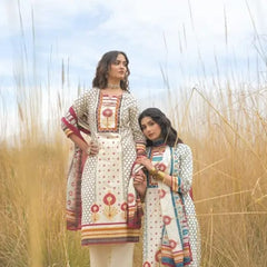 Multiblue Cotton Printed Suit Set