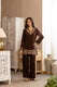 Chocolate Brown Cotton Embroidered Co-Ord Set