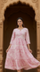 Light pink Floral midi dress