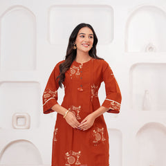 Desert Folk Rust Cotton Co-ord Set