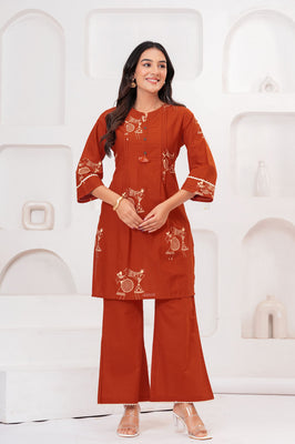 Desert Folk Rust Cotton Co-ord Set