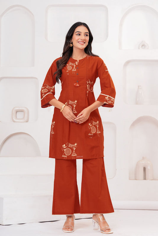Desert Folk Rust Cotton Co-ord Set