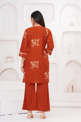 Desert Folk Rust Cotton Co-ord Set