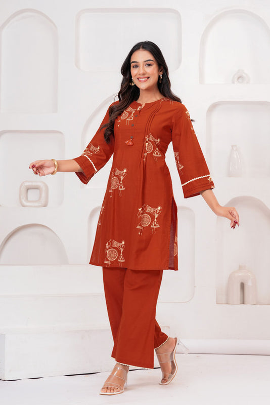 Desert Folk Rust Cotton Co-ord Set