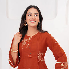Desert Folk Rust Cotton Co-ord Set
