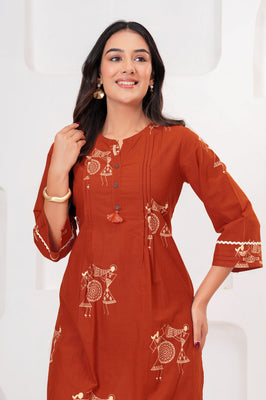 Desert Folk Rust Cotton Co-ord Set