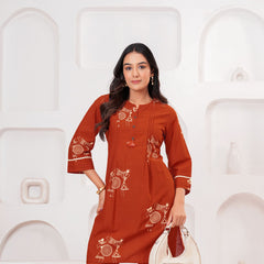 Desert Folk Rust Cotton Co-ord Set