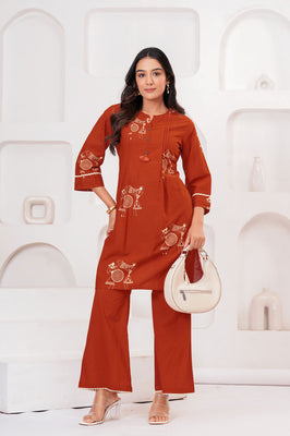 Desert Folk Rust Cotton Co-ord Set