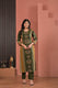 Indolady Olive Dynasty Cotton Kurta Pant Dupatta Set