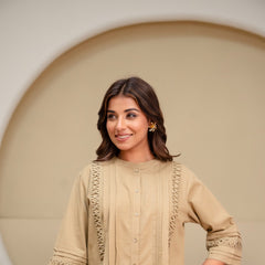 Beige Haven Luxury Cotton Flex Co-Ord Set