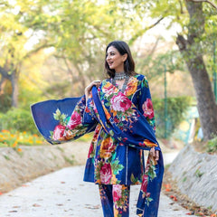 Floral Symphony Designer Suit Set
