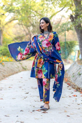 Floral Symphony Designer Suit Set